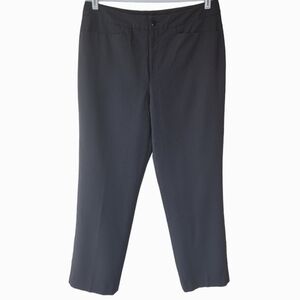 Rafaella Size 14 Black Pinstriped Four Pocket Slimming Pants 32in Inseam